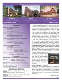 Bulletin for March 17, 2024
