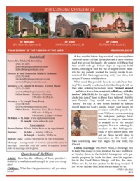 Bulletin for March 24, 2024