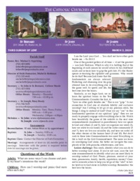 Bulletin for March 3, 2024